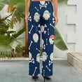 thumbnail image 4 of Wide Leg Pants Woman, Pirate Skulls 1 High Waist Knot Palazzo Pants for Women, Elastic Sweatpants Yoga Lounge Pants Trousers with Pockets Fall Pants for Women 2024, 4 of 6