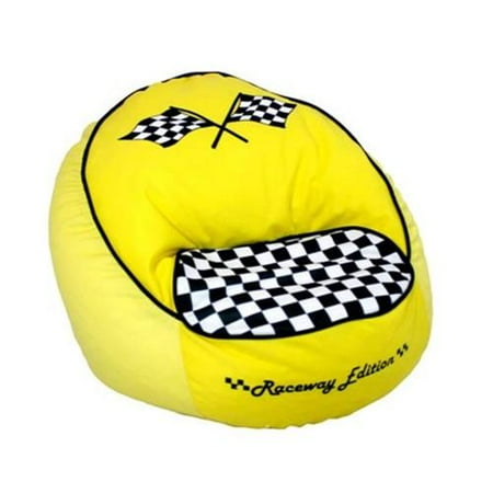 Newco Kids 60019 Race Car Bean Chair Yellow