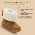 thumbnail image 4 of bebe Toddler Girl's Boots – Cozy Boots for Toddlers with Faux Fur Cuff and Butterfly Accent, 4 of 10
