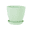 Mint Green, variant on Flower Pot Thickened Plastic Indoor,Ripple Pattern Planter with Drainage Hole & Tray,Reliable Plant Pot with Diameter Option for All House Plants,Home Garden Houseware,Diameter 3.5-Inch