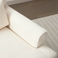 thumbnail image 4 of GDF Studio Boucle Upholstered Accent Chair, with Pillow Wood Frame and Legs, Beige, 4 of 9
