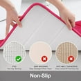 thumbnail image 3 of Memory Foam Bath Mat Rug, 59" x 20", Ultra Soft and Non-Slip Bathroom Rugs, Water Absorbent and Machine Washable Bath Rug Runner for Bathroom, Shower, and Tub, Deep Pink, 3 of 6