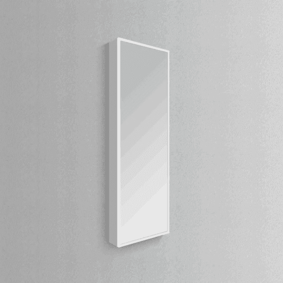 Modern Mirrors Atlas Illuminated Cabinet Vanity Mirror and Compartment Storage with 4 Adjustable Glass Shelves