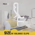 thumbnail image 2 of 20 PCS Valance Clips Clear Plastic Hidden Valance Clips Window Blind Clips with a 54mm Arc-Shaped Slat, 2 of 6