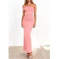 thumbnail image 4 of PRETTYGARDEN Women's Wedding Guest Cocktail Dresses One Off The Shoulder Ruched Bodycon Formal Maxi Party Summer Outfits, 4 of 9