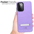 thumbnail image 2 of CoverON For Samsung Galaxy A72 Phone Case, Slim Metal Kickstand Rugged Dual Layer Cover, Purple, 2 of 7