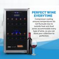 thumbnail image 2 of Newair Réfrigérateur à Vin Autonome 28 Bouteilles à Double Zone avec Compresseur en Acier Inoxydable, Supports Ajustables et Thermostat Numérique Extérieur, 2 of 13