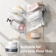 thumbnail image 5 of Clear Acrylic Shower Caddy with Suction Cups, Wall Mounted Rustproof Bathroom Organizer, No Drilling Required, Sturdy and Durable Combination Shelf, 5 of 7