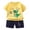 Yellow, variant on Boy Outfits Summer 2 Piece Short Sleeve Casual Ages 1 7 Breathable Boys' Clothing Sets
