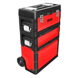 ‎DNA MOTORING 2pcs Tool Boxes Set - Lockable Organizer Storage Portable  Toolbox with Removable Tray for Workshop Garage & Household, Large  Capacity