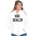 thumbnail image 4 of Happy Hug Dealer Funny Sarcastic Humor Zip Up Hoodie Men's Women's Brisco Brands S, 4 of 5