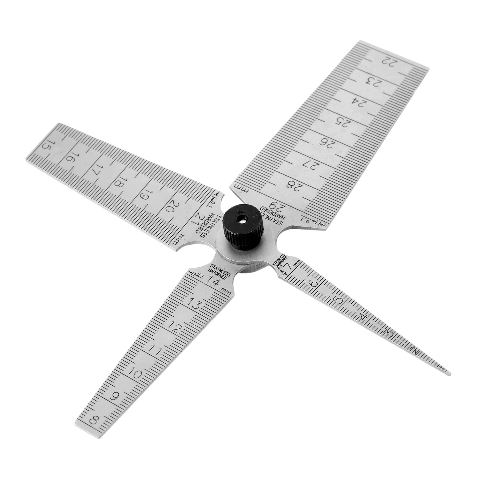0-29mm Steel Metric Taper Gauge Aperture Scale Wedge Feeler For Drill Hole 4 In 1 Muti-fuction Gap Ruler Measuring Tools