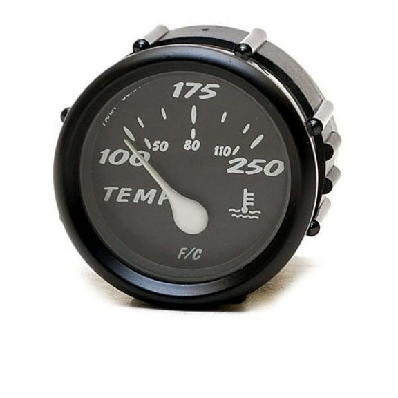 Faria Boat Temperature Gauge GP7557A | Trophy 2 Inch Black