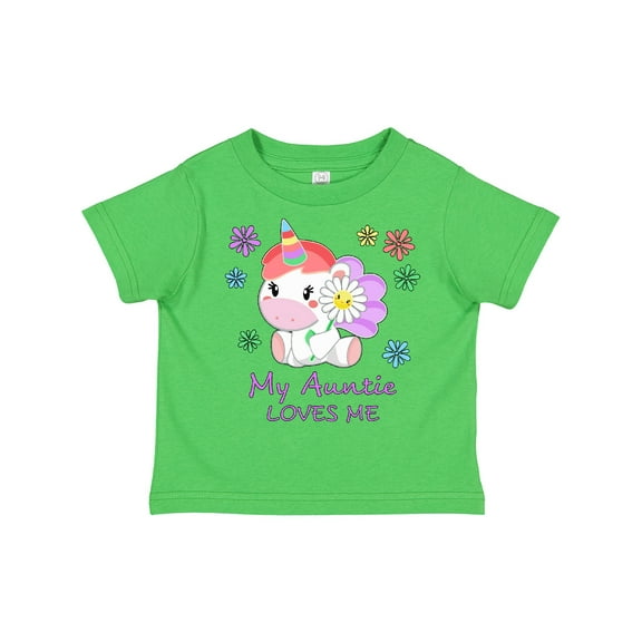 Inktastic My Auntie Loves Me Cute Unicorn Boys or Girls Toddler T-Shirt