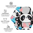 thumbnail image 3 of Zufioo Panda Cute Pink Hearts Print Leather Coaster Set, Decorative PVC Coasters 4-pack - Scald and Stain-resistant, Suitable for Home, Cafes, Restaurants-Hexagon, 3 of 6