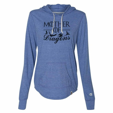 Light Blue Hoodie Sweatshirt Women's Game Of Thrones Champion Hoodie “Mother Of Dragons