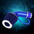 thumbnail image 4 of Kit de tubo de manguera de inducción de aluminio con filtro de entrada de aire frío universal para automóvil de 76 mm y 3 pulgadas, color azul, 4 of 5