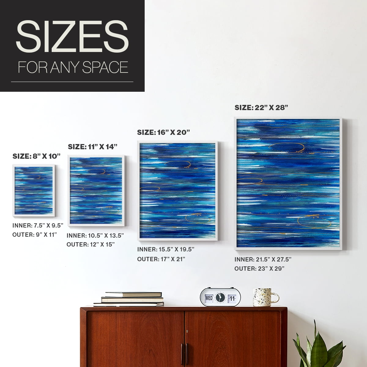 Waterworld Framed Print in White Solid Wood 11 x 14 Framed Print