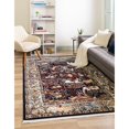 thumbnail image 2 of Unique Loom Narenj Hunting Scene Textured Rug 5' x 8' Rectangle Navy Blue/Tan, 2 of 2
