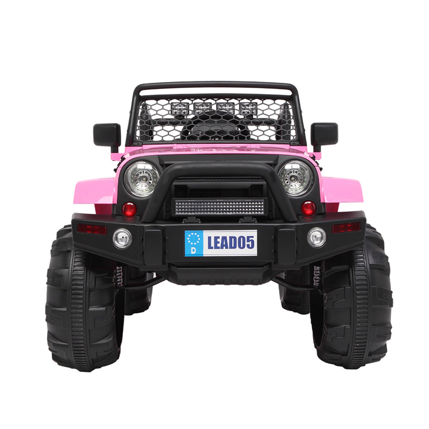 CIPACHO Dual Drive 12V Kids Ride On Truck Car Toy with Parent Remote Control, Spring Suspension, LED Lights, Pink