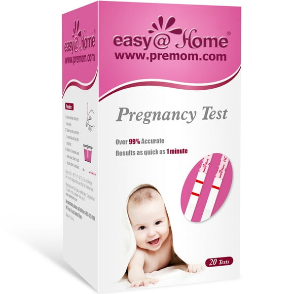 Easy@Home Pregnancy Urine Test Strips, 20 count