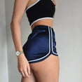 thumbnail image 3 of Sngxgn Womens Shorts Casual Shorts Solid Shorts Shorts Fall Clothes(Blue,XL), 3 of 4