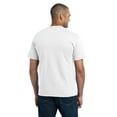 thumbnail image 2 of Port & Company Mens 50/50 Cotton/Poly T-Shirt with Pocket, Small, White, 2 of 6
