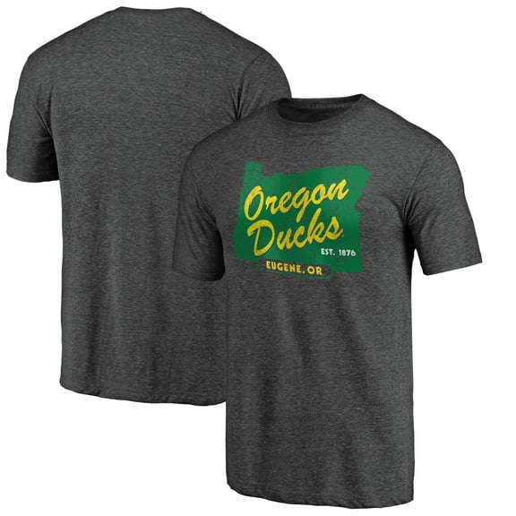 Men's Charcoal Oregon Ducks Native Tri-Blend T-Shirt