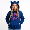 thumbnail image 4 of SAJA pop Huntrix Print Cat Ears Hoodie with De-mon Sweatshirt Movie Fashion Streetwear Long Sleeve Print Soft Sweatshirt XL, 4 of 4