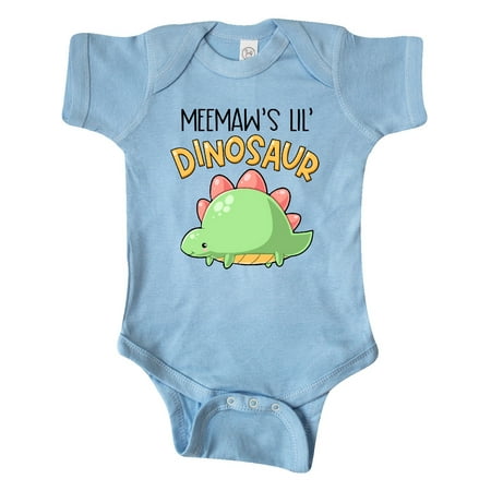 

Inktastic Meemaw s Lil Dinosaur with Cute Stegosaurus Gift Baby Boy or Baby Girl Bodysuit