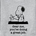 thumbnail image 3 of Peanuts - Dear Me Doing Great Job - Men's Crew Neck Fleece Pullover, 3 of 6
