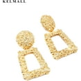 thumbnail image 5 of Gold Rectangle Geometric Dangle Earrings, Fashion Statement Drop Earrings for Women, 5 of 15