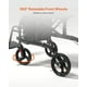 thumbnail image 5 of Andador con ruedas VEVOR 2 en 1, silla de ruedas plegable con capacidad de 136 kg, ligero, de aluminio, con ruedas y asa ajustable, color negro, 5 of 5