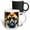 Multicolor, variant on 3drose, Cool German Shepherd Dog Face. Family Friendly Digital Art Gift, 15oz Two-tone Black Mug