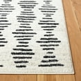 thumbnail image 3 of SAFAVIEH Tulum Lancaster Geometric Striped Runner Rug, Ivory/Black, 2' x 17', 3 of 8