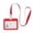 Red, variant on 1 Pc Plastic Badge Holders Horizontal ID Badge Card Holder with Detachable Neck Lanyard Strap Double-Sided Clear Employee Work Card Holder for Credit Cards, Key Cards, Driver’s Licenses, Black