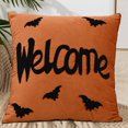 thumbnail image 1 of Fundas de almohada de Halloween HBASD de 45 x 45 cm. Decoración para sofá cama, coche o exterior (Bienvenido)., 1 of 8