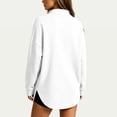 thumbnail image 6 of Vivianyo HD Women's Long Sleeve Mock Neck Sweatshirt, Curved Hem Loose fit Pullover Top for Women, Fall Casual Knit for Short Trip and Home Relaxation, Sizes S-2XL, 6 of 8