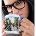 thumbnail image 2 of 3dRose, Canal Street New Orleans, Louisiana, Antique Cars, Cable Car, 11oz Two-Tone Blue Mug, 2 of 7