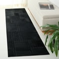 thumbnail image 2 of SAFAVIEH Studio Leather Juniper Geometric Runner Rug, Black, 2'3" x 10', 2 of 8
