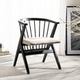 thumbnail image 2 of SAFAVIEH Noah Mid-Century Retro Spindle Dining Chair, Black/Beige, Set of 2, 2 of 7