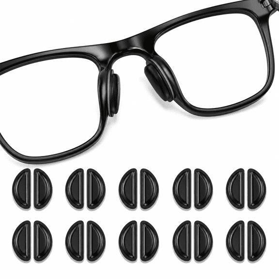 10 pairs of anti-slip nose pads, compatible with 2nd-generation Meta smart glasses; soft silicone air-cushion nose pads, self-adhesive for comfort.