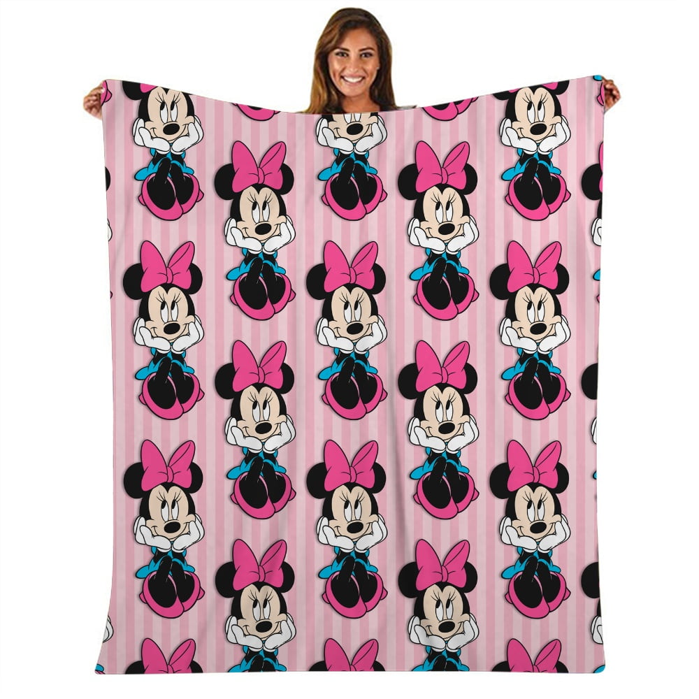 Girls Minnie Mouse and Friends Novelty Fuzzy Cozy Soft Blankets and