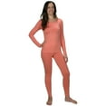 thumbnail image 1 of Women's Ultra Soft Thermal Underwear Long Johns Set with Fleece Lined (Peach Mideum), 1 of 4