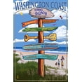 thumbnail image 1 of Long Beach, Washington, Washington Coast, Destination Signpost (12x18 Wall Art Poster, Room Decor), 1 of 3