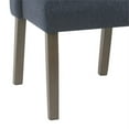thumbnail image 4 of Fabric upholstered Wooden Dining Chairs with Cushion Seat and Winged Sides, Blue, Set of Two, 4 of 5