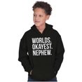 thumbnail image 4 of Worlds Okayest Nephew Aunt Uncle Joke Kids Hoodie Sweatshirt Boys Teen Brisco Brands S, 4 of 6