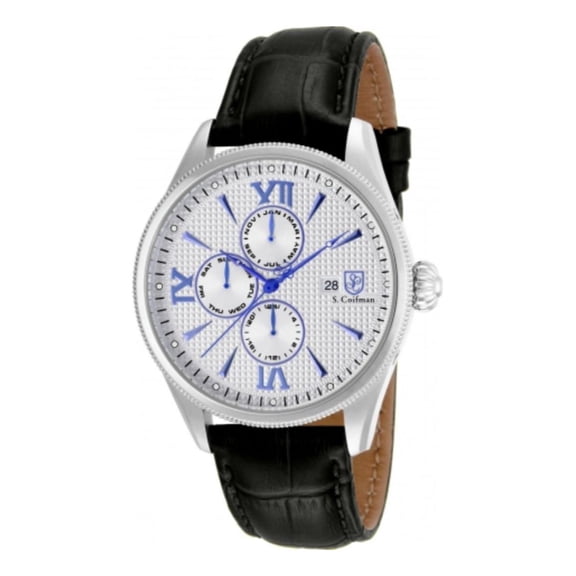 S. Coifman Heritage Men's Silver-Tone Dial Quartz Watch SC0171