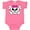 Hot Pink, variant on Inktastic Skull with Bow Girls Baby Bodysuit