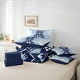 thumbnail image 5 of Manfei Ancient Aztec Theme Twin Bedding Sets 7pcs,Blue Geometric Geometric Bedding Comforter Set 7pcs,Boho bohemian Flower Sheet Sets,Microfiber Bedroom Decorative Reversible, 5 of 7